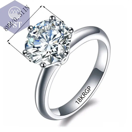 18K White Gold Zirconia Ring PST PS Tradings PST PS Tradings PST PS Tradings 18K White Gold Zirconia Ring