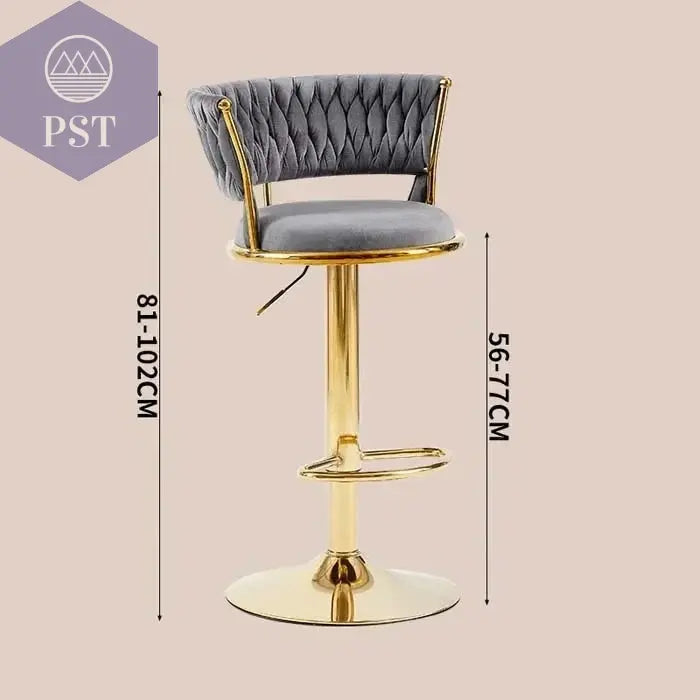 Moderner Hochbein-Barstuhl für Hotels und Privathaushalte, lässiges, schlichtes Design mit Hebe- und Drehfunktion für den Einsatz im Freien und im Hallen PST PS Tradings