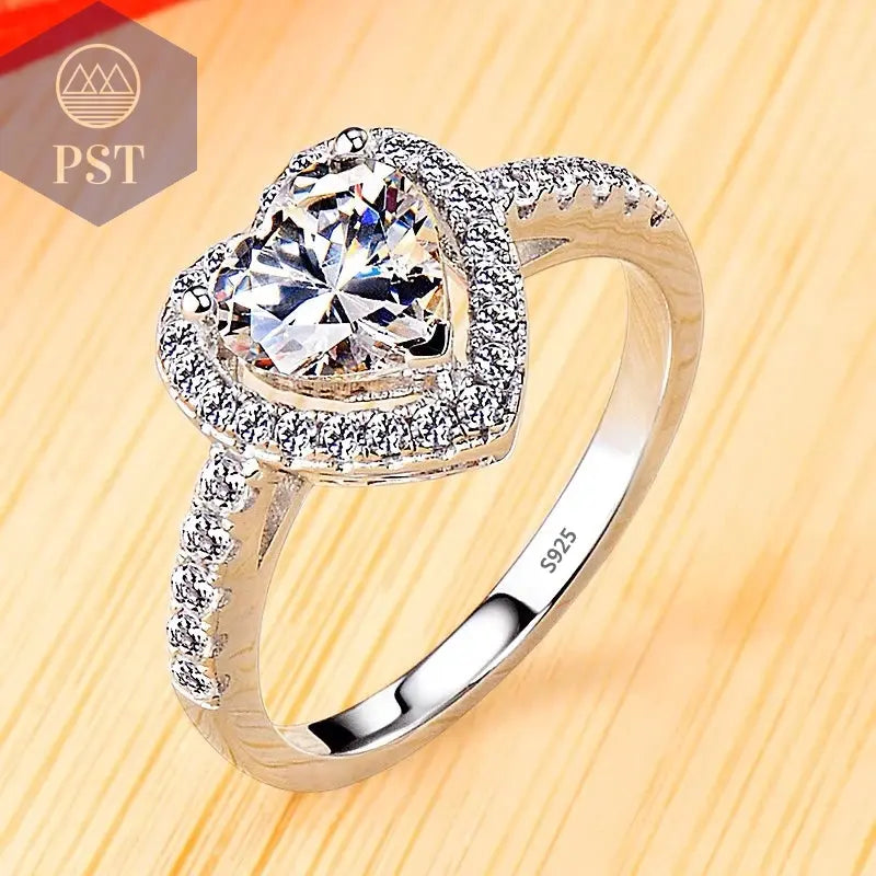 18K White Gold Zirconia Ring PST PS Tradings  PST PS Tradings 9-R099 PST PS Tradings 18K White Gold Zirconia Ring