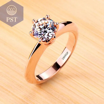 18K White Gold Zirconia Ring PST PS Tradings  PST PS Tradings 9-R170 PST PS Tradings 18K White Gold Zirconia Ring