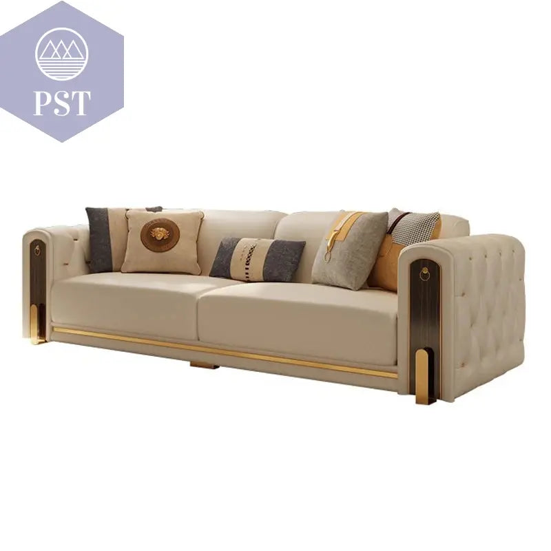 Elegantes Leder Sofa Set Luxus Couch PST PS Tradings Sofa PST PS Tradings  PST PS Tradings Elegantes Leder Sofa Set Luxus Couch Sofa