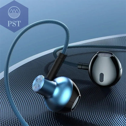 In-Ear Sports Earphones with Microphone      Blue PST PS Tradings