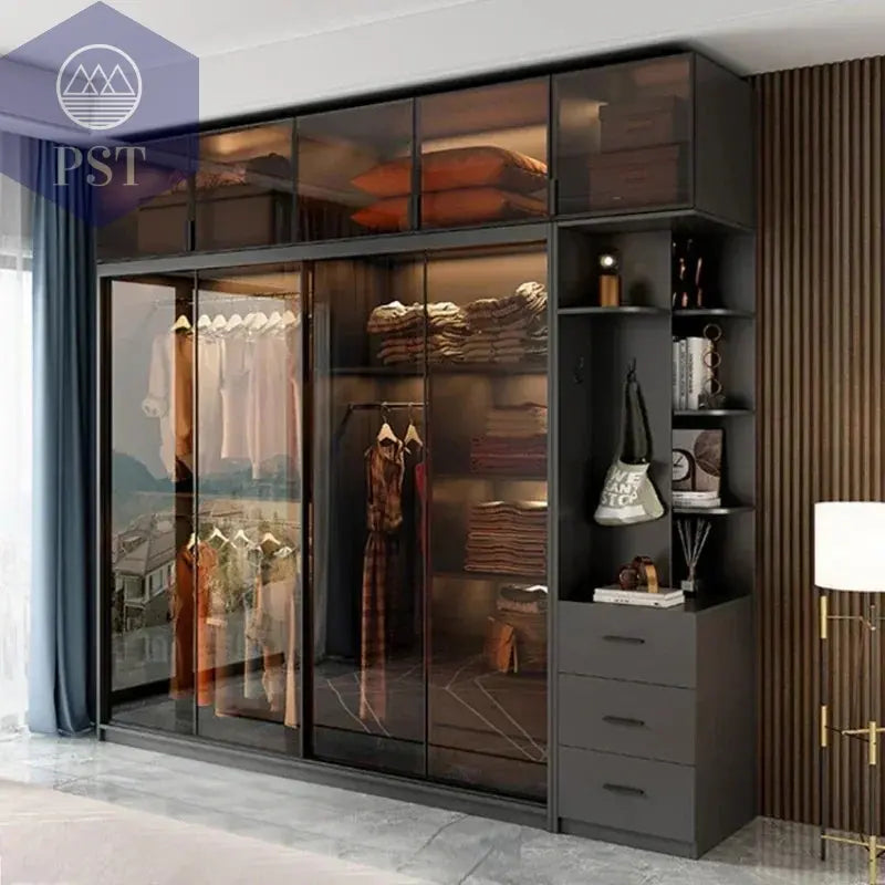 Kleiderschrank Modul Schrank Ankleide für Schlafzimmer Glasschrank PST PS Tradings Möbel PST PS Tradings  PST PS Tradings