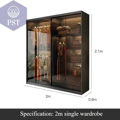 Kleiderschrank Modul Schrank Ankleide für Schlafzimmer Glasschrank PST PS Tradings Möbel PST PS Tradings  PST PS Tradings