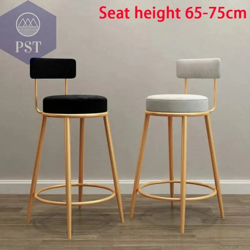 Moderne Einfachheit nordischen Barhocker ins Licht Luxus Bar stuhl Design Hocker nach Hause mit Rückenlehne Leders essel Theke Arbeits hocker       PST PS Tradings
