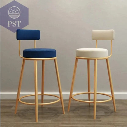 Moderne Einfachheit nordischen Barhocker ins Licht Luxus Bar stuhl Design Hocker nach Hause mit Rückenlehne Leders essel Theke Arbeits hocker       PST PS Tradings