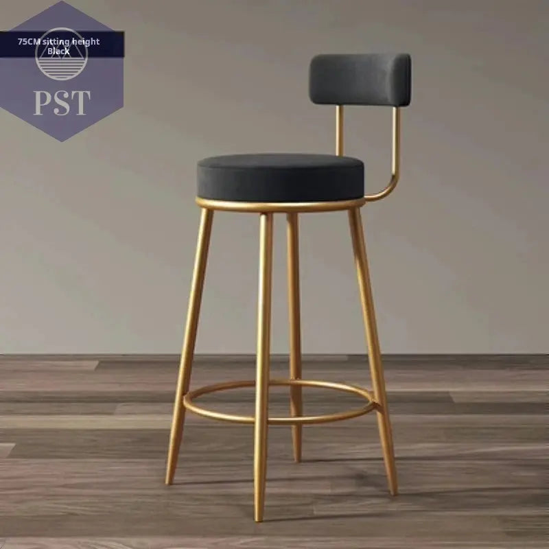 Moderne Einfachheit nordischen Barhocker ins Licht Luxus Bar stuhl Design Hocker nach Hause mit Rückenlehne Leders essel Theke Arbeits hocker       PST PS Tradings
