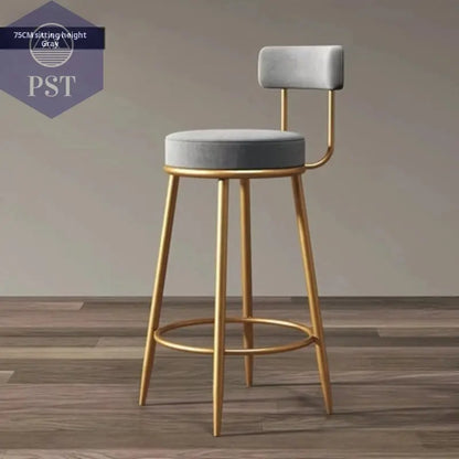 Moderne Einfachheit nordischen Barhocker ins Licht Luxus Bar stuhl Design Hocker nach Hause mit Rückenlehne Leders essel Theke Arbeits hocker       PST PS Tradings
