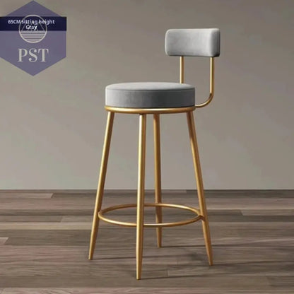 Moderne Einfachheit nordischen Barhocker ins Licht Luxus Bar stuhl Design Hocker nach Hause mit Rückenlehne Leders essel Theke Arbeits hocker       PST PS Tradings