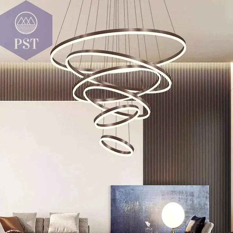 Moderne LED Pendelleuchte für Esszimmer Wohnzimmer Beleuchtung Deckenleuchter PST PS Tradings Pendelleuchte PST PS Tradings Black-Gold-White-RC-remote-dimming PST PS Tradings