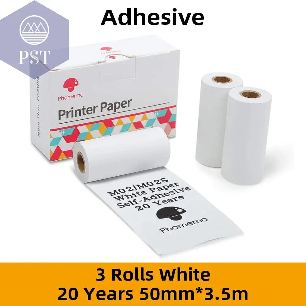 Phomemo Thermal Paper Printable Self-adhesive Sticker Paper Roll for Phomemo M02/M02S/M02 Pro Printer Label Printing Paper - PST PS Tradings