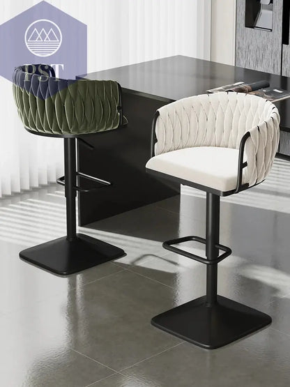Samt Bar Stuhl Home Küche Hoch hocker Cafe Lift Drehstuhl Luxus Theken hocker moderner Bar stuhl mit Rückenlehnen möbeln       PST PS Tradings