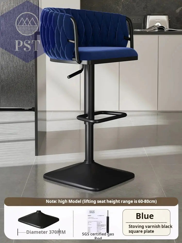 Samt Bar Stuhl Home Küche Hoch hocker Cafe Lift Drehstuhl Luxus Theken hocker moderner Bar stuhl mit Rückenlehnen möbeln       PST PS Tradings