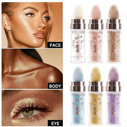 Shimmer Fairy Powder White Loose Highlighter Face Body Glitter Wand Makeup Bronzer Illuminator Cosmetic - Property & Safety Tradings