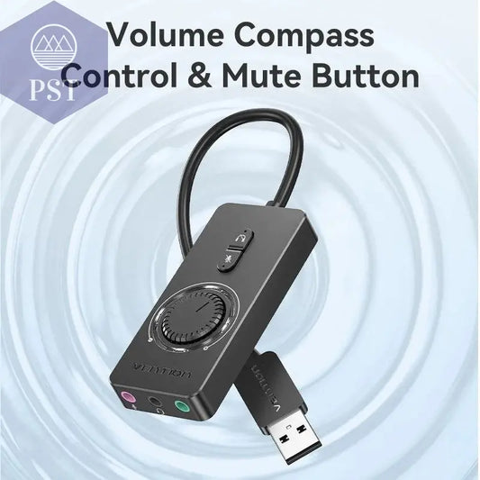 Vention USB External Sound Card USB to 3.5mm Audio Adapter USB to Earphone Microphone for Macbook Computer Laptop PS4 Sound Card       PST PS Tradings